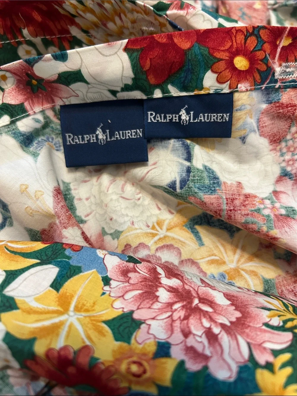 Vintage Ralph Lauren Thousand Flowers King Duvet Cover Rare Like New one Owner